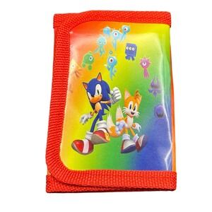 Kids Sonic The Hedgehog Wallet Rainbow Color with Wisp Character-NEW